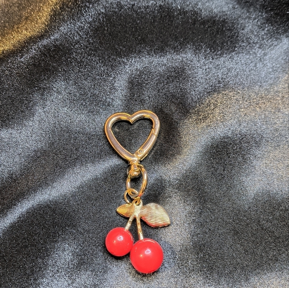 Red Cherry Bag Charm - Picture 2 of 2